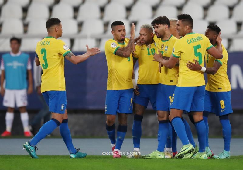 كوبا امريكا- البرازيل تتخطى تشيلي وتبلغ نصف نهائي كوبا أمريكا
