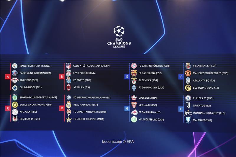 قرعة دوري الابطال- صدام ناري لباريس ومكرر للريال.. ومعركة جديدة بين برشلونة وبايرن