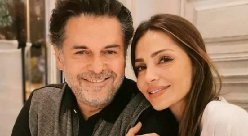 بقبلات رومانسية.. راغب علامة وزوجته يحتفلان بعيد زواجهما الـ26