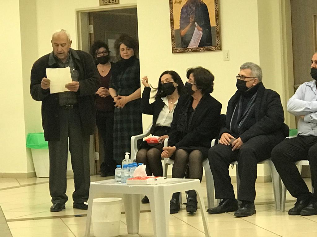 وفد كبير من الاتحاد العام للكتاب الفلسطينيين - الكرمل 48 يقدم واجب العزاء بالراحل فقيد الأدب والوطن حنا أبو حنا