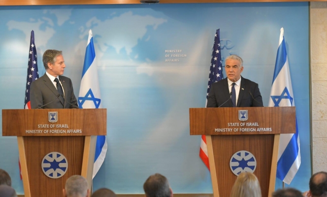 لبيد يهدد إيران وبلينكن يعتبر التطبيع مع إسرائيل  طبيعيا