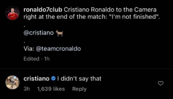 رونالدو يزيد الإثارة حول مستقبله بكلمات جديدة