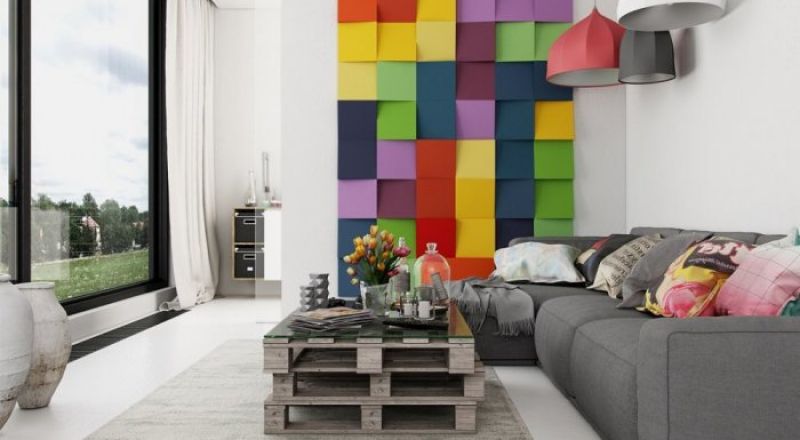 تصاميم جبسية بألوان جريئة لجدران منزلك