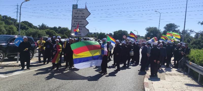 تظاهرة في عسفيا احتجاحًا على اقامة توربينات الهواء