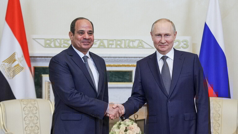 بوتين والسيسي يتفقان على مواصلة التحرك لوقف إطلاق النار وتحقيق تسوية عادلة للقضية الفلسطينية