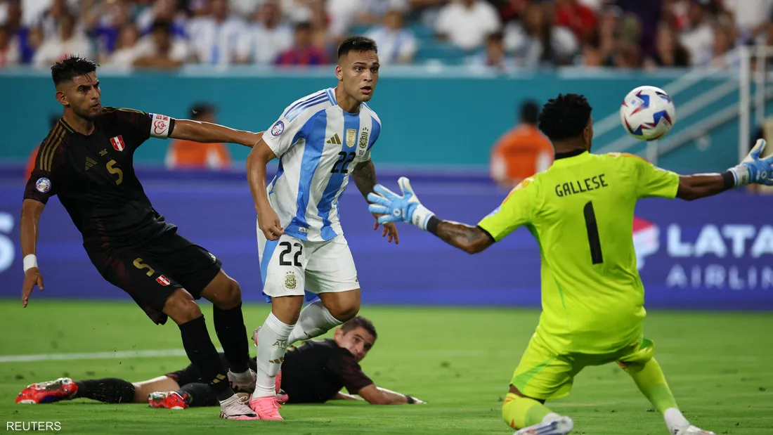 كوبا امريكا- الأرجنتين تهزم بيرو وتتصدر مجموعتها