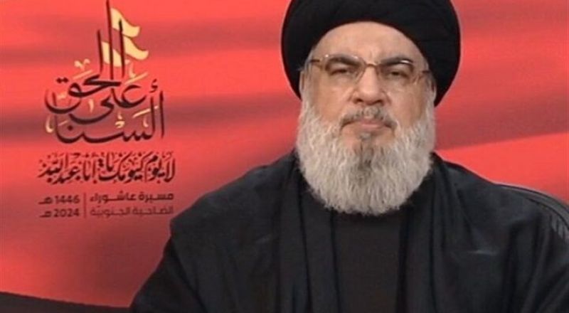 نصر الله: قررنا ألا نستهدف مواقع مدنية في إسرائيل وأن يكون هدفنا قاعدة للمخابرات أو سلاح الجو موقع بكرا