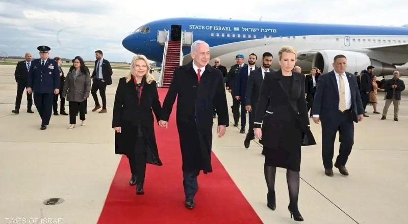 نتنياهو يغادر إلى الولايات المتحدة، ويلتقي ترامب الساعة 10:30، عبر مسار جوي طويل لتجنب دول قد تنفذ مذكرة توقيفه الدولية