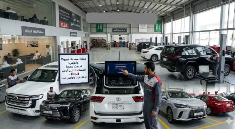 استدعاء 33,250 سيارة من تويوتا ولكزس بسبب خلل تقني